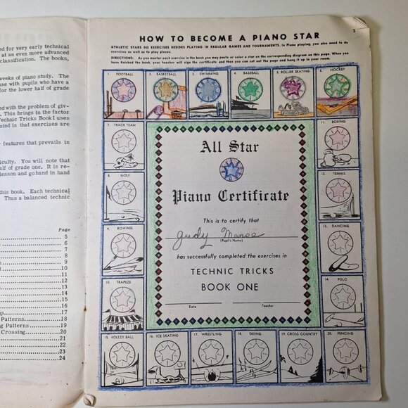 Technic Tricks Piano Book One Schaum Music Vintage Education Teach 1949 - Picture 6 of 11